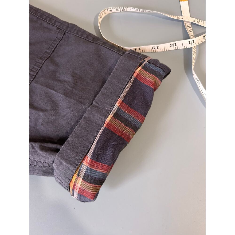 L.L. Bean flannel lined blue pants womens 16 petite favorite fit cargo gorpcore - Picture 7 of 8
